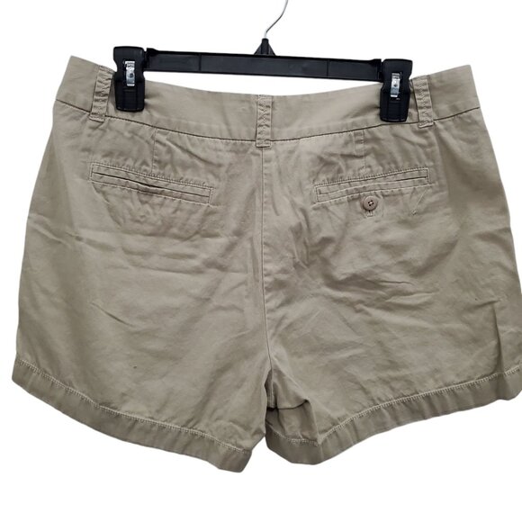J. Crew Factory Women's Broken-In Chino Beige Cotton 4" Khaki Mom‎ Shorts 10 - Picture 8 of 8